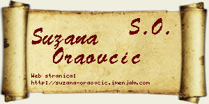 Suzana Oraovčić vizit kartica